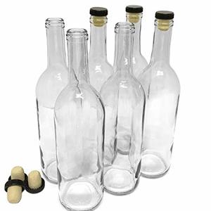Nicebottles Set Of 6 Empty Wine Bottles With Corks