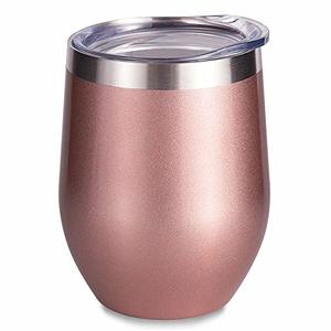 Sunwill Insulated Wine Tumbler With Rose Gold Lid